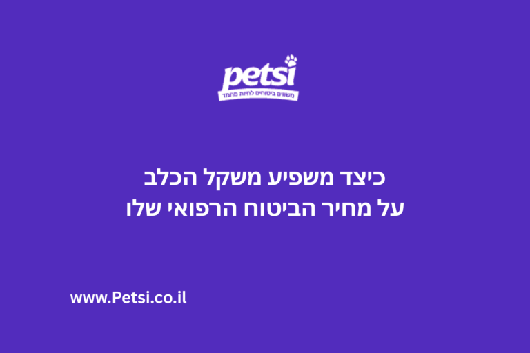 משקל הכלב ומחיר ביטוח רפואי